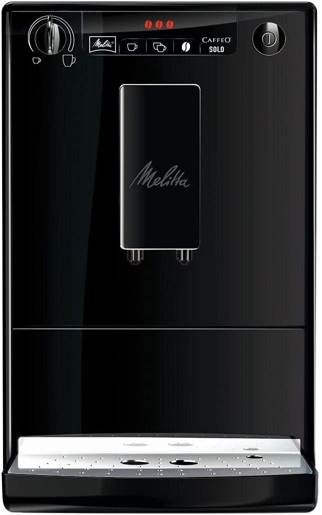 Melitta Caffeo Solo E950 slim fully automatic coffee machine with pre-brewing function 15 bar LED display height-adjustable coffee spout removable brewing unit