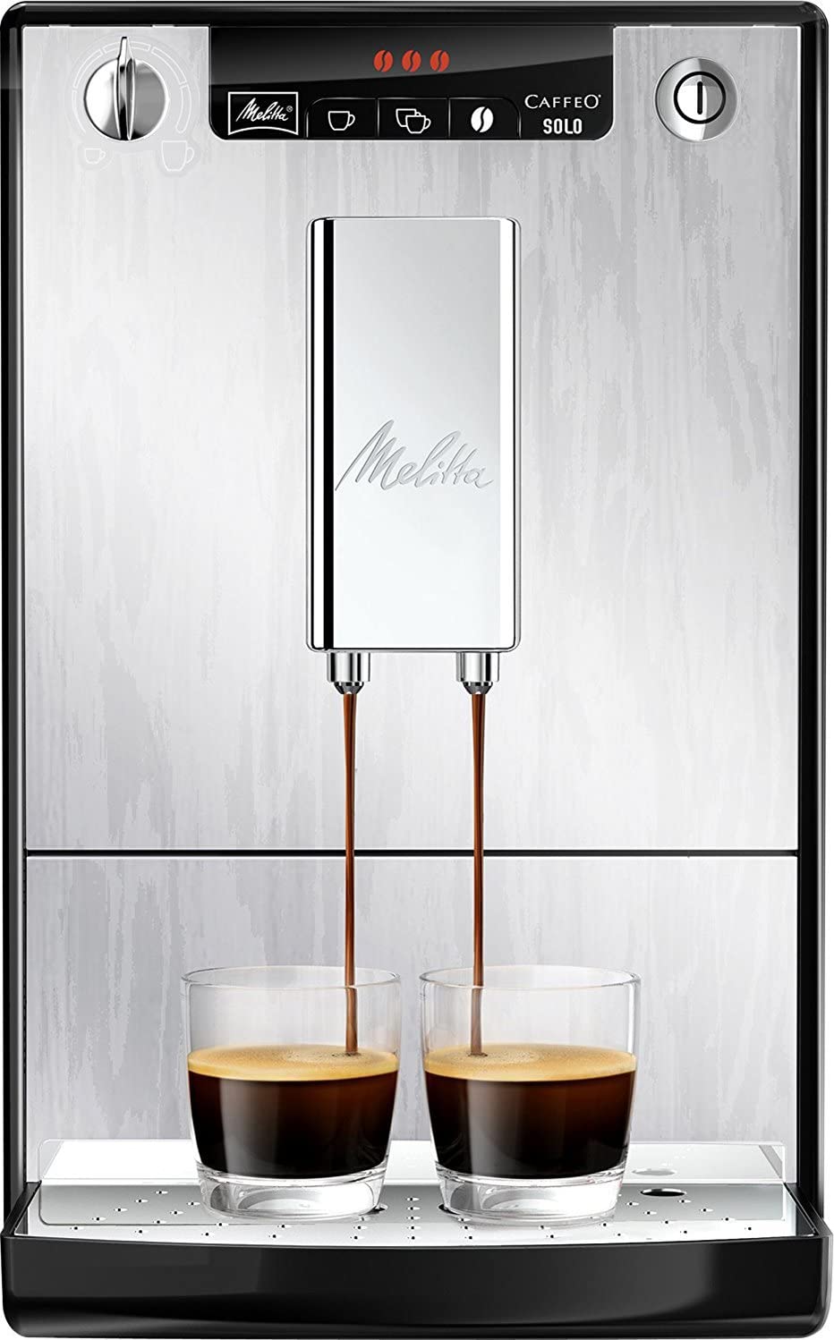 Melitta Solo fully automatic coffee machine (excellent coffee enjoyment thanks to pre-brewing function and removable brewing unit), E 950-444, frosted, matt black