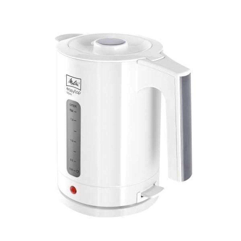 Melitta EasyTop Aqua, 1.7 l, 2400 W, White, Water level indicator, Wireless, Filtration