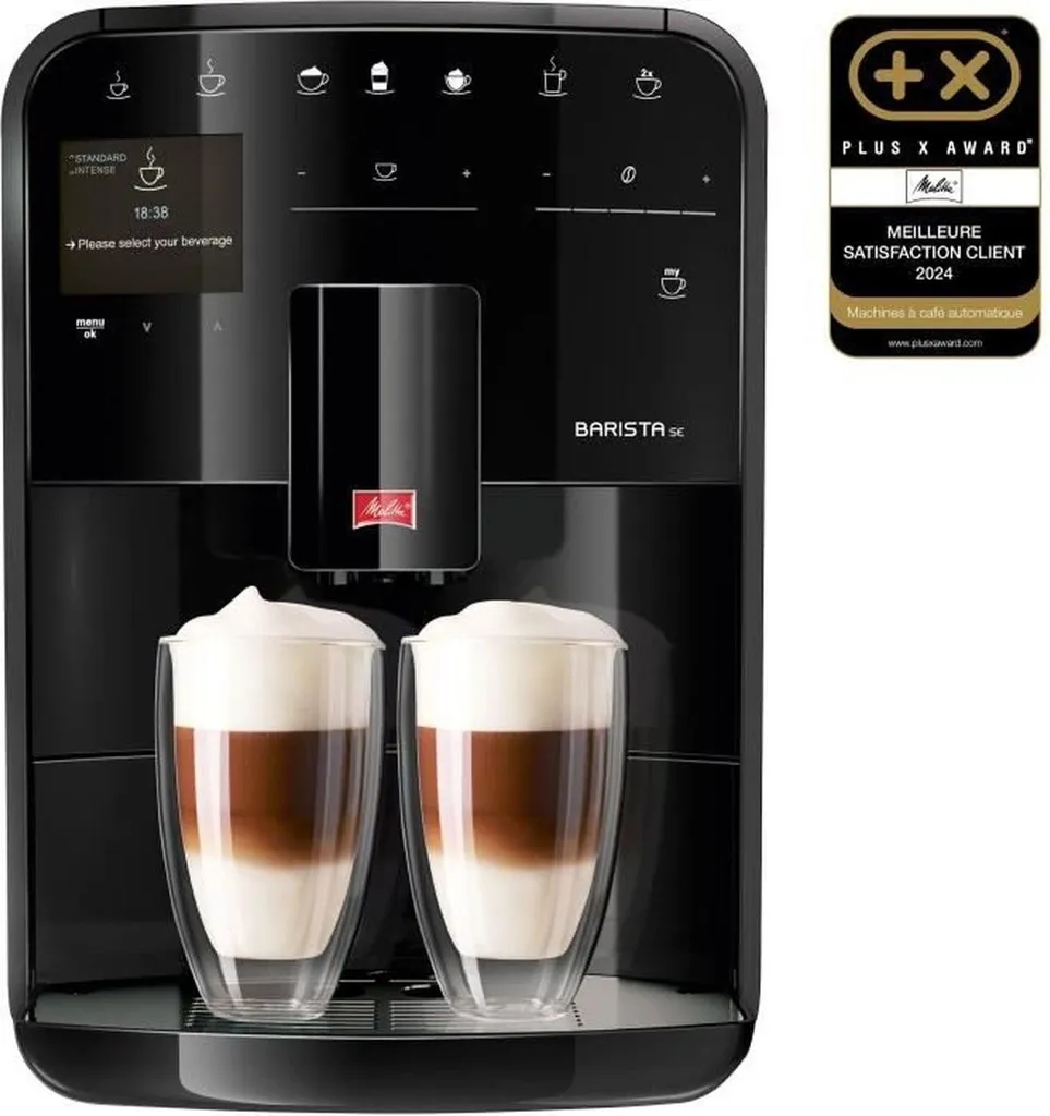 Melitta Semi-Automatic Coffee Machine 270g 15 bar Double Grinder 18 Drinks Bluetooth TFT