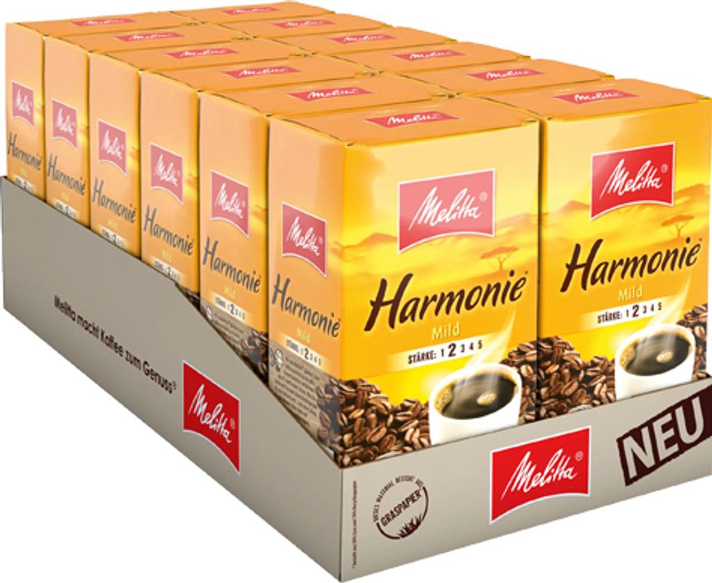 Melitta - Harmonie Mild Ground Coffee - 12 x 500g