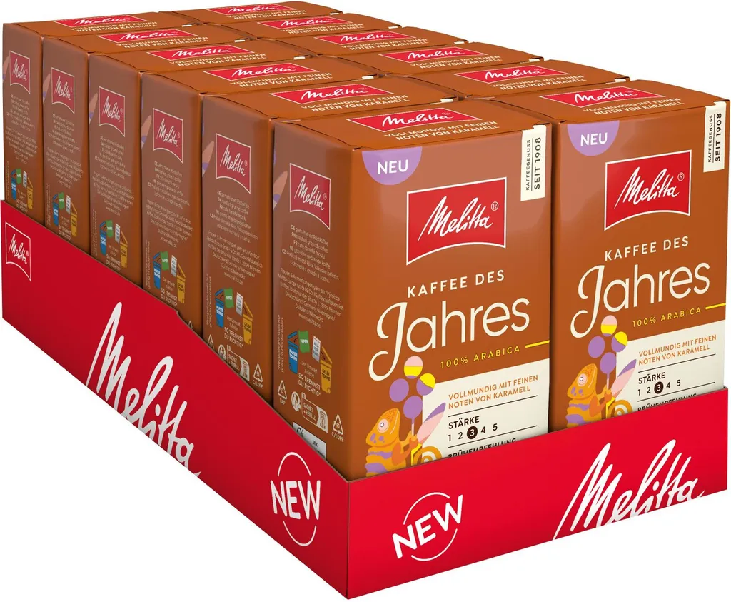 Melitta Coffee of the Year ground filter coffee, for filter machines, in a set