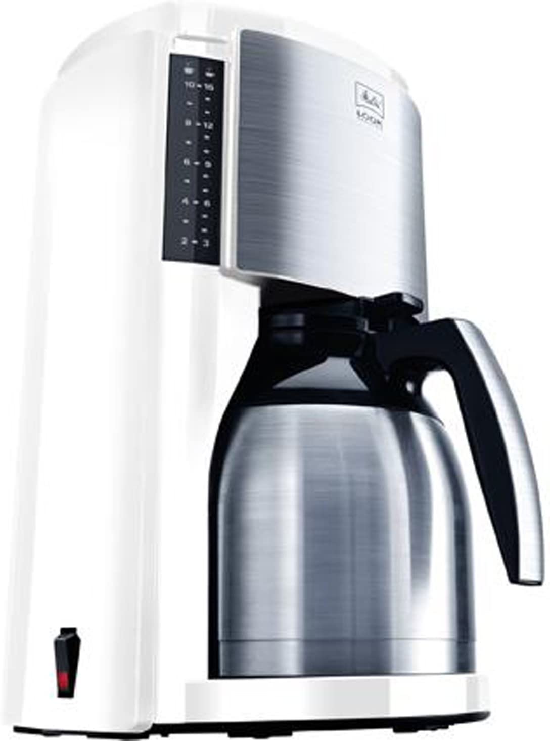 Melitta Look III Therm Selection 1011-11 wh, filter coffee machine with thermos, AromaSelector, white