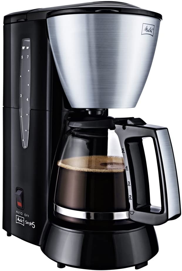 Melitta M720 Single5 Filter Coffee Machine, Glass Jug Black/Stainless Steel