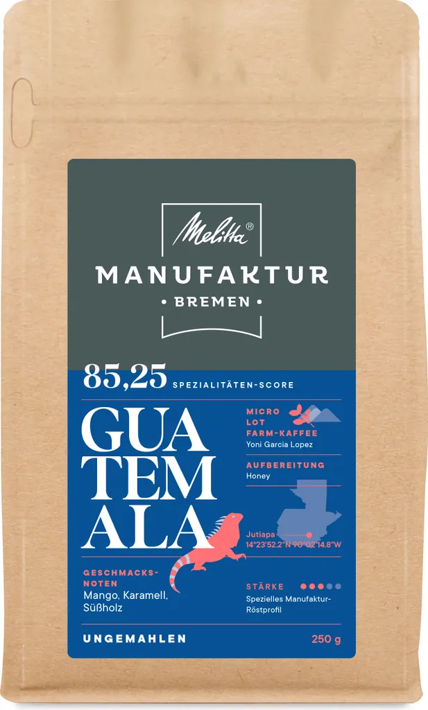MELITTA Manufactory Coffee Specialties Guatemala Micro Lot Whole Bean 250g