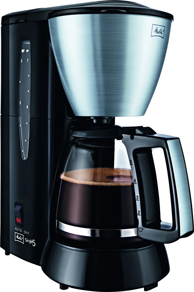 Melitta Single 5 in black, 650 W, drip-stop, removable filter insert
