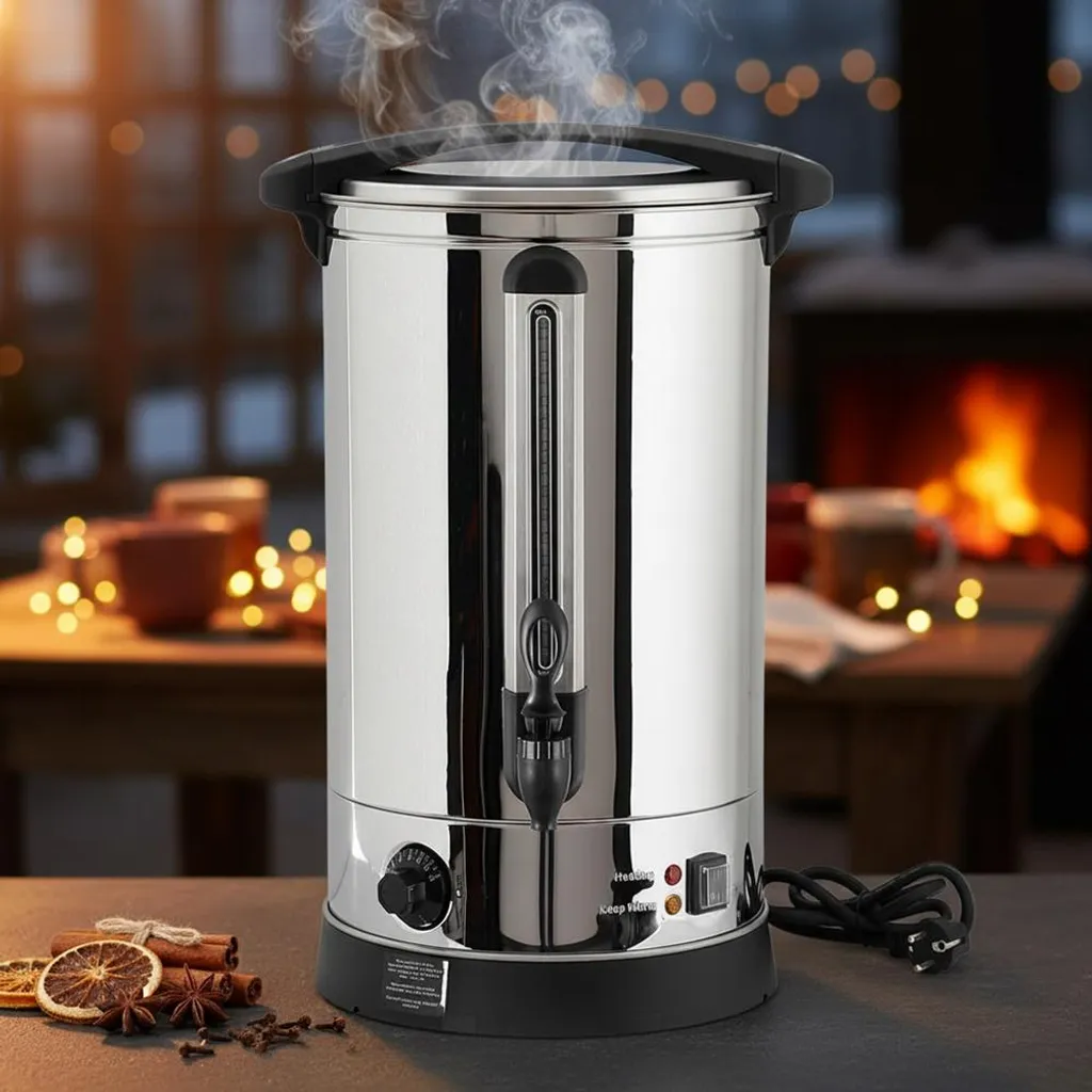 Melko 7L Stainless Steel Preserving Machine with Tap, Thermostat & Overheating Protection