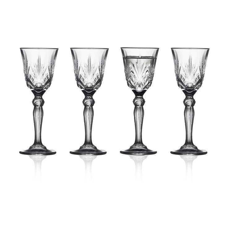 Lyngby Glas Melodia shot glass on foot 5 cl pack of 4
