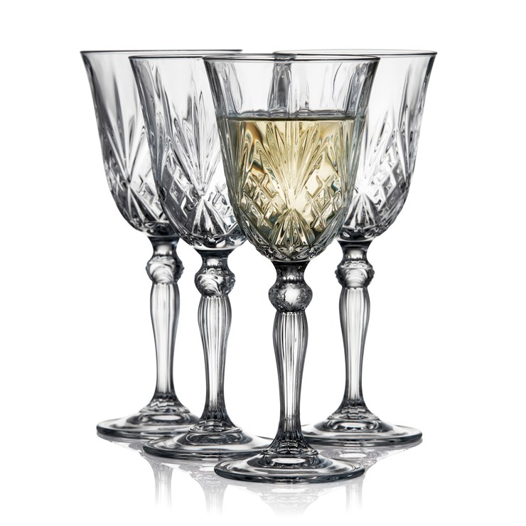Lyngby Glas Melodia white wine glass 21 cl pack of 4