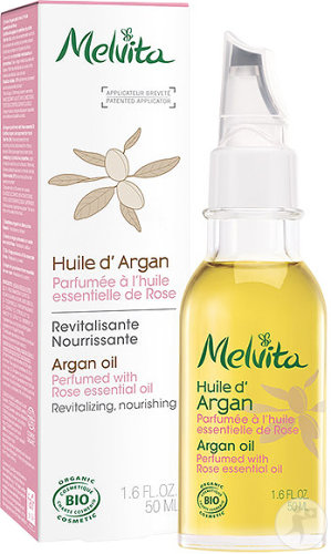 Melvita Argan Oil With Rose Scent Organic Pump Bottle 50ml
