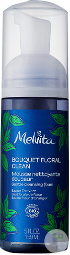 Melvita Bouquet Floral Organic Detox Cleansing Foam Airless Pump Bottle 150ml