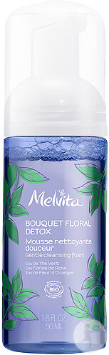 Melvita Bouquet Floral Detox Cleansing Foam Organic Airless Pump Bottle 50ml