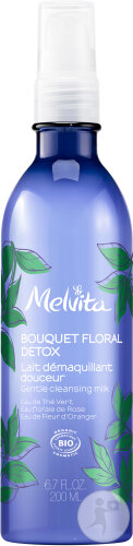 Melvita Bouquet Floral Detox Gentle Cleansing Milk Organic Bottle 200ml