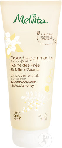 Melvita shower peeling meadowsweet and acacia honey tube 200ml