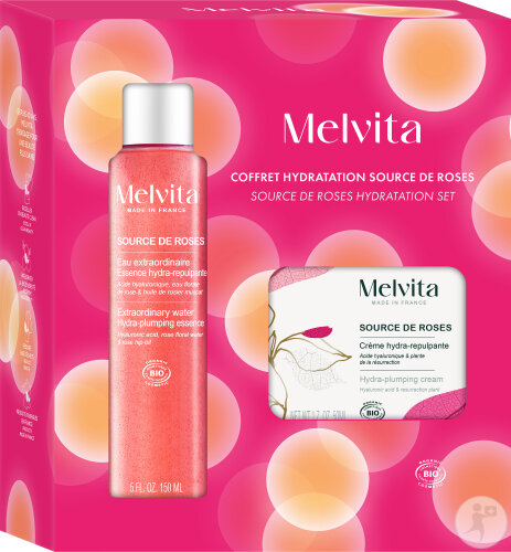 Melvita Suitcase Hydration Source De Roses Christmas 2024 2 Products