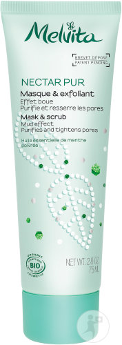 Melvita Pure Nectar Organic Mask and Peeling Mud Effect Tube 75ml
