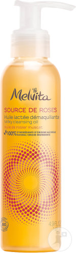 Melvita Source De Roses make-up removal oil organic pump bottle 145ml