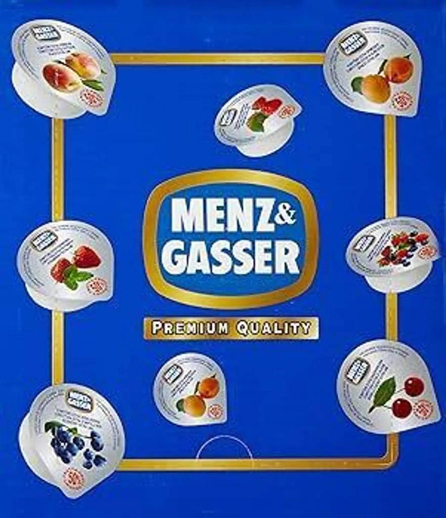 Menz & Gasser Jam 100 portions of 25 g each 4 varieties