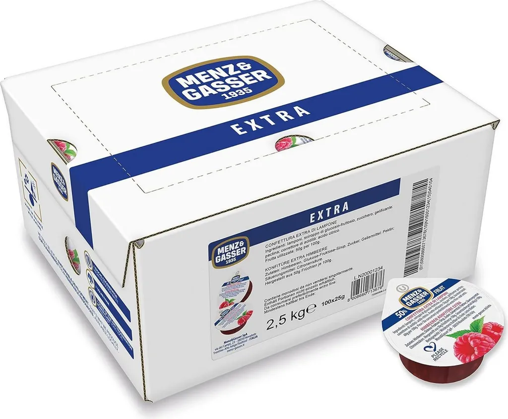 Menz & Gasser Menz and Gasser Raspberry Jam Extra, conveniently portioned 2500g