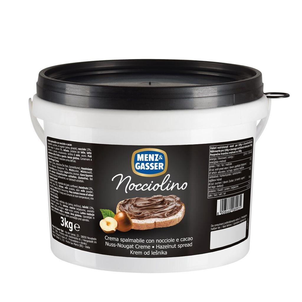 Menz & Gasser Menz and Gasser Nocciolino Nut Nougat Cream in a 3000g bucket