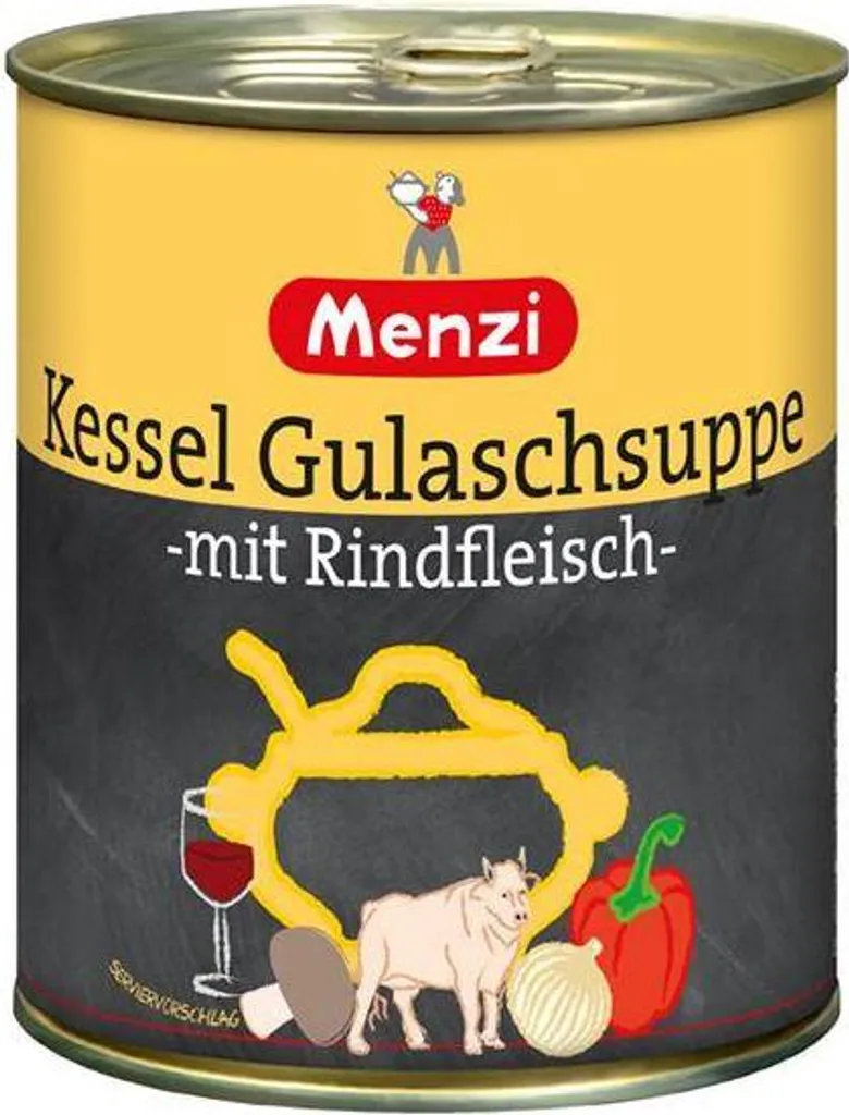 Rila Menzi Kettle Goulash 800ml Can Ready to Eat High in Protein Egg-Free 800 ml