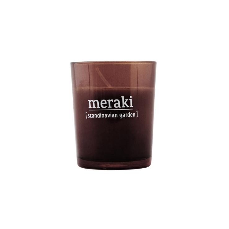 Meraki Scented Candle 12H Brown Glass