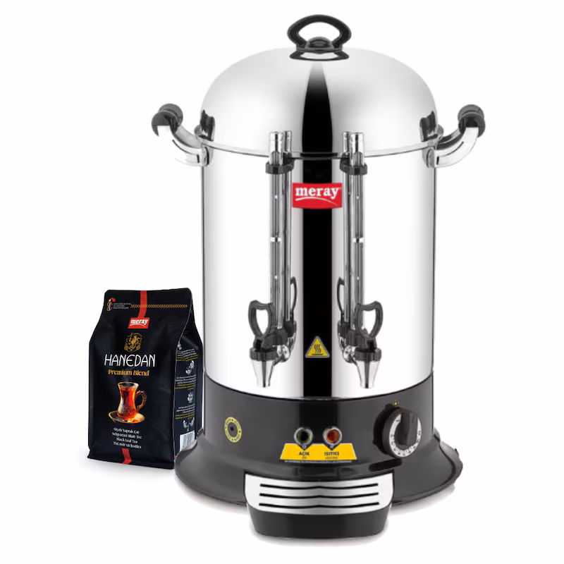 MERAY ER14 Electric Tea Maker, Stainless Steel, Silver