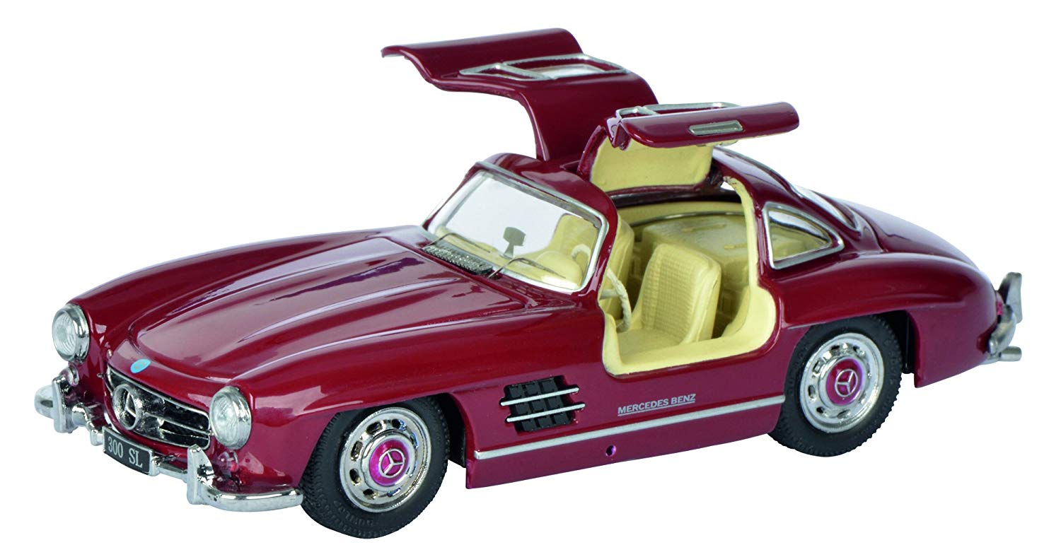 Mercedes 300 SL Coupe (W198), dark red, model car, ready-made model, Schuco