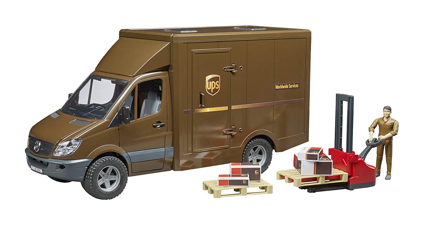 Bruder Mercedes Benz Sprinter Ups With Driver And Accessories
