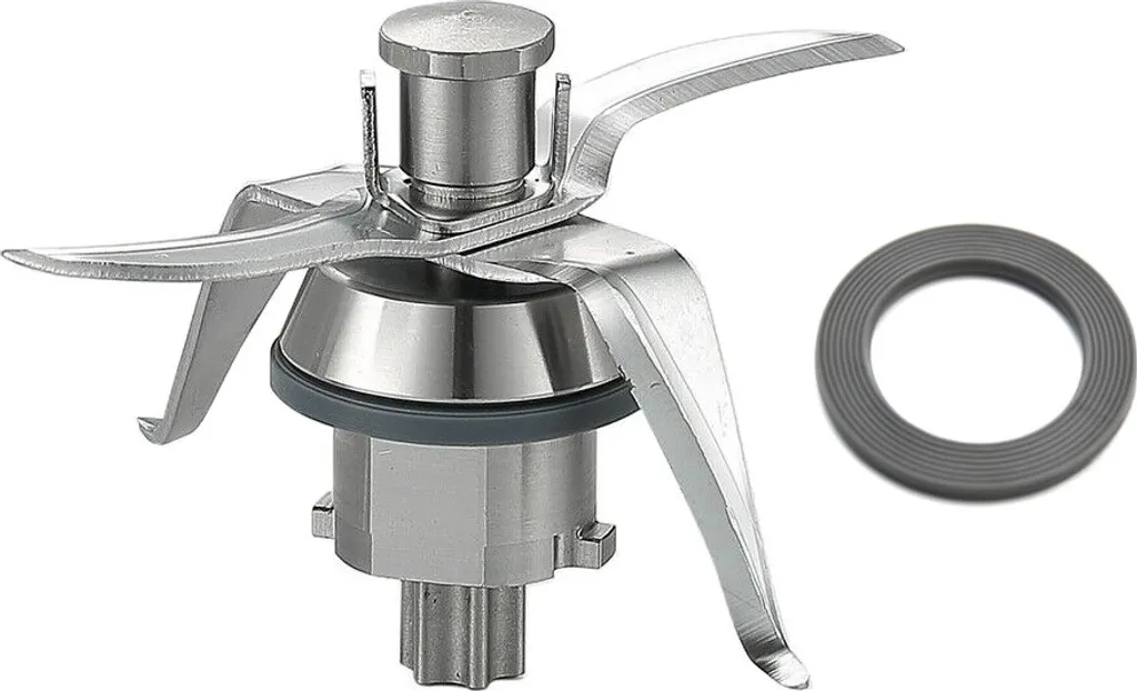 Trade-Shop Mixing knife with 4 blades for Thermomix TM21 TM 21 food processor including seal, ultra-sharp, stainless steel, Thermomix accessory/spare part