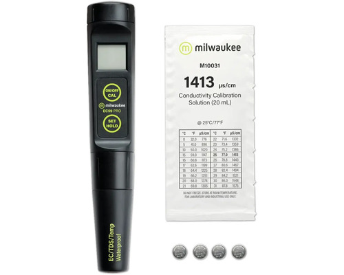 Aquarium Meter Milwaukee EC59 Pro Waterproof 3 in 1 Tester (EC, TDS and °C) Water Analysis