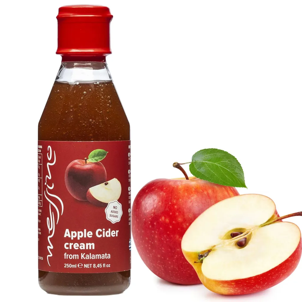 Papadeas Messino Apple Cider Vinegar Cream, 250 ml, Award-Winning Cream, Greek Cream, No Added Sugar, Perfect for Marinades, Meat, Vegetables, Cheese, Desserts