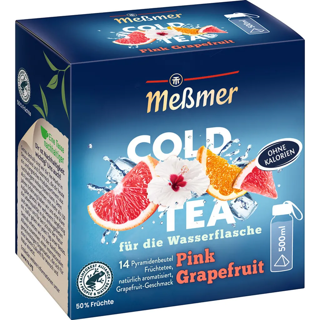 Meßmer Cold Tea fruity sweet Pink Grapefruit 14 tea bags 38g