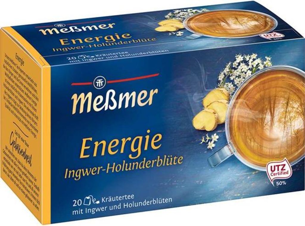 Meßmer Energy Ginger Elderflower Enjoyable Natural Tea 40g
