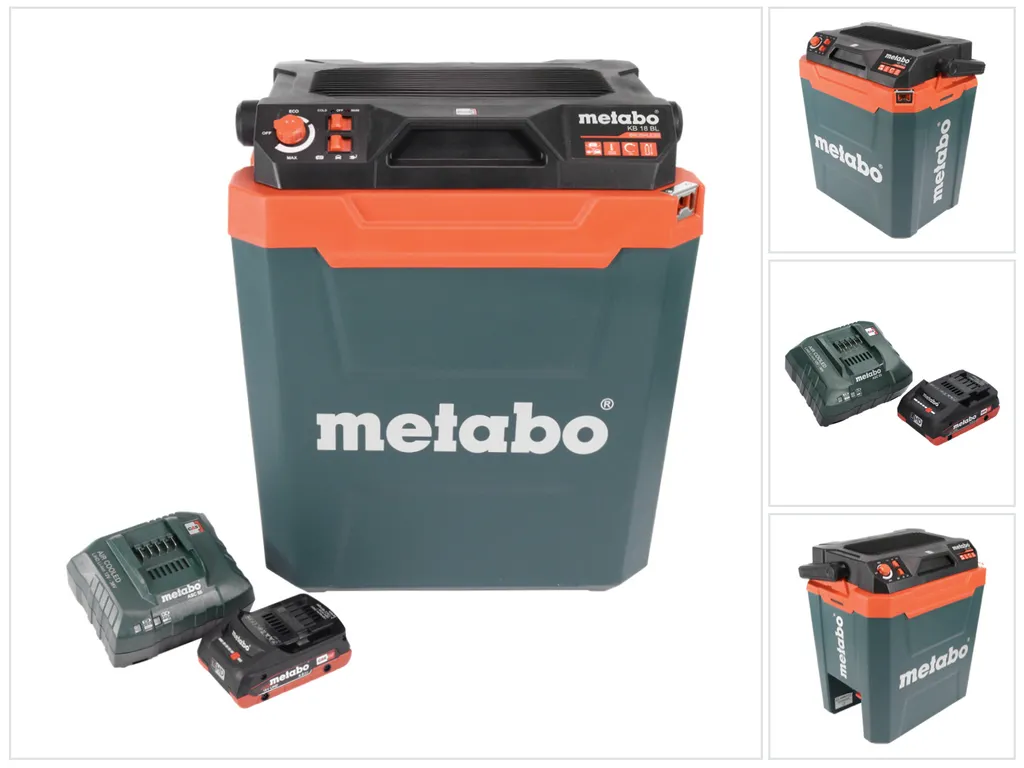 Metabo KB 18 BL Battery Cooler Box 18 V with Warming Function 28 l Brushless + 1x Battery 4.0 Ah + Charger