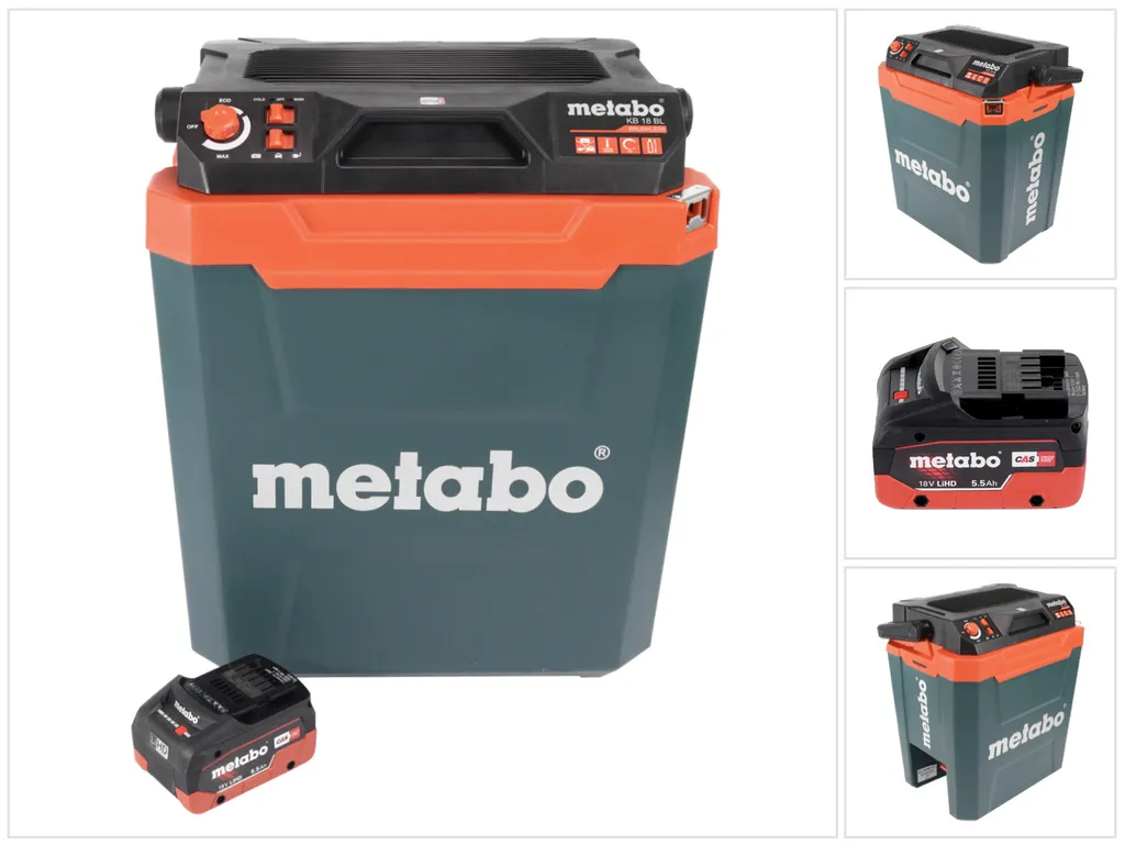 Metabo KB 18 BL Battery Cooler Box 18 V with Warming Function 28 l Brushless + 1x Battery 5.5 Ah - without charger