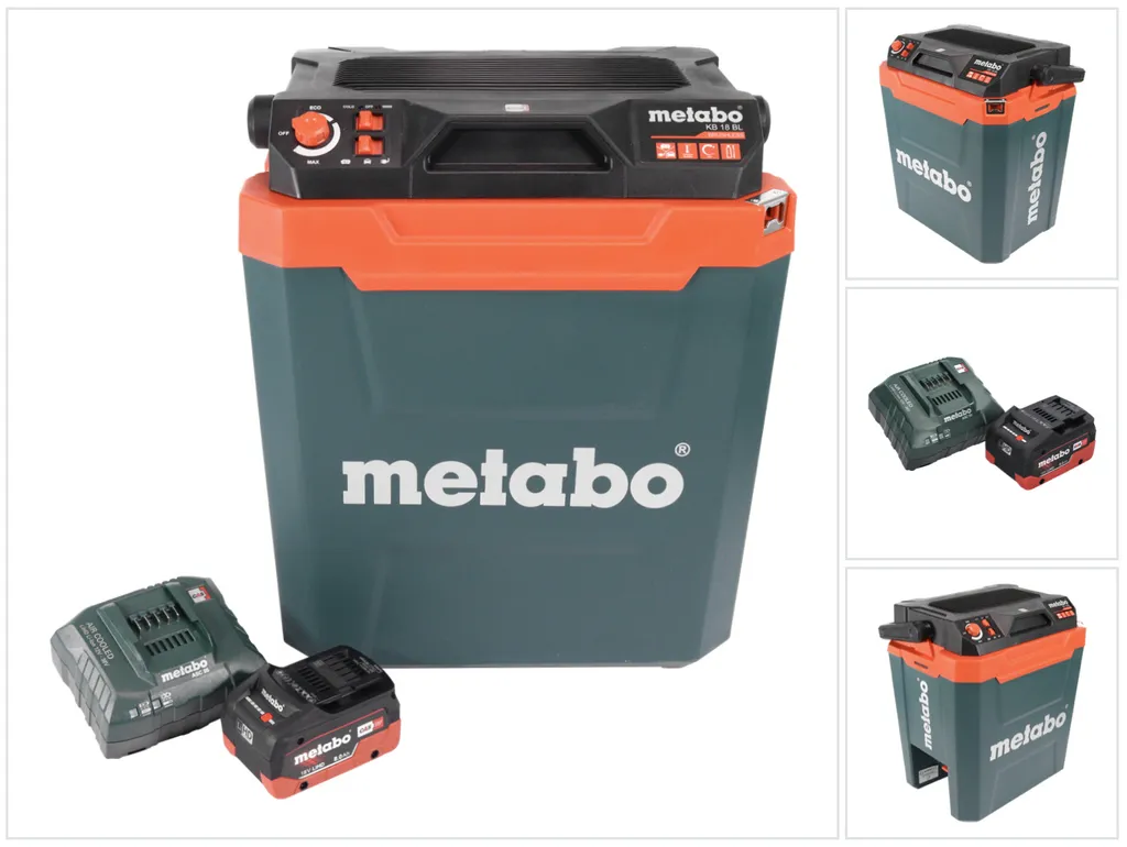 Metabo KB 18 BL Battery Cooler Box 18 V with Warming Function 28 l Brushless + 1x Battery 8.0 Ah + Charger