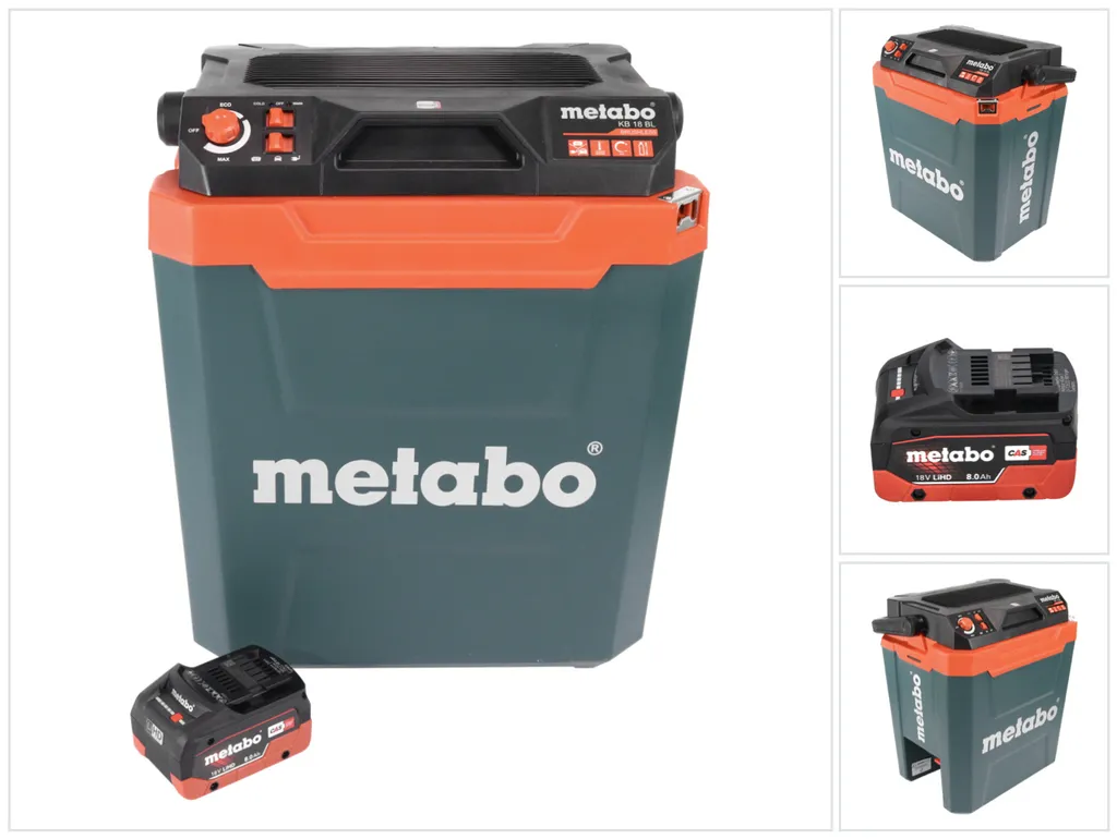 Metabo KB 18 BL Battery Cooler Box 18 V with Warming Function 28 l Brushless + 1x Battery 8.0 Ah - without charger
