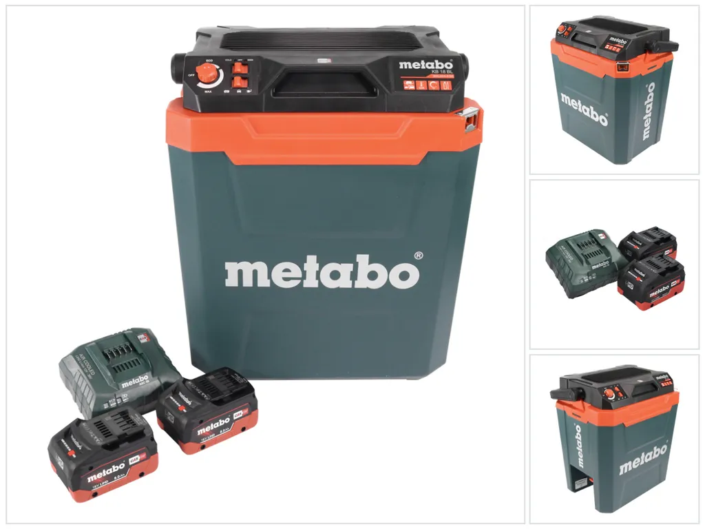 Metabo KB 18 BL Battery Cooler Box 18 V with Warming Function 28 l Brushless + 2x Batteries 8.0 Ah + Charger