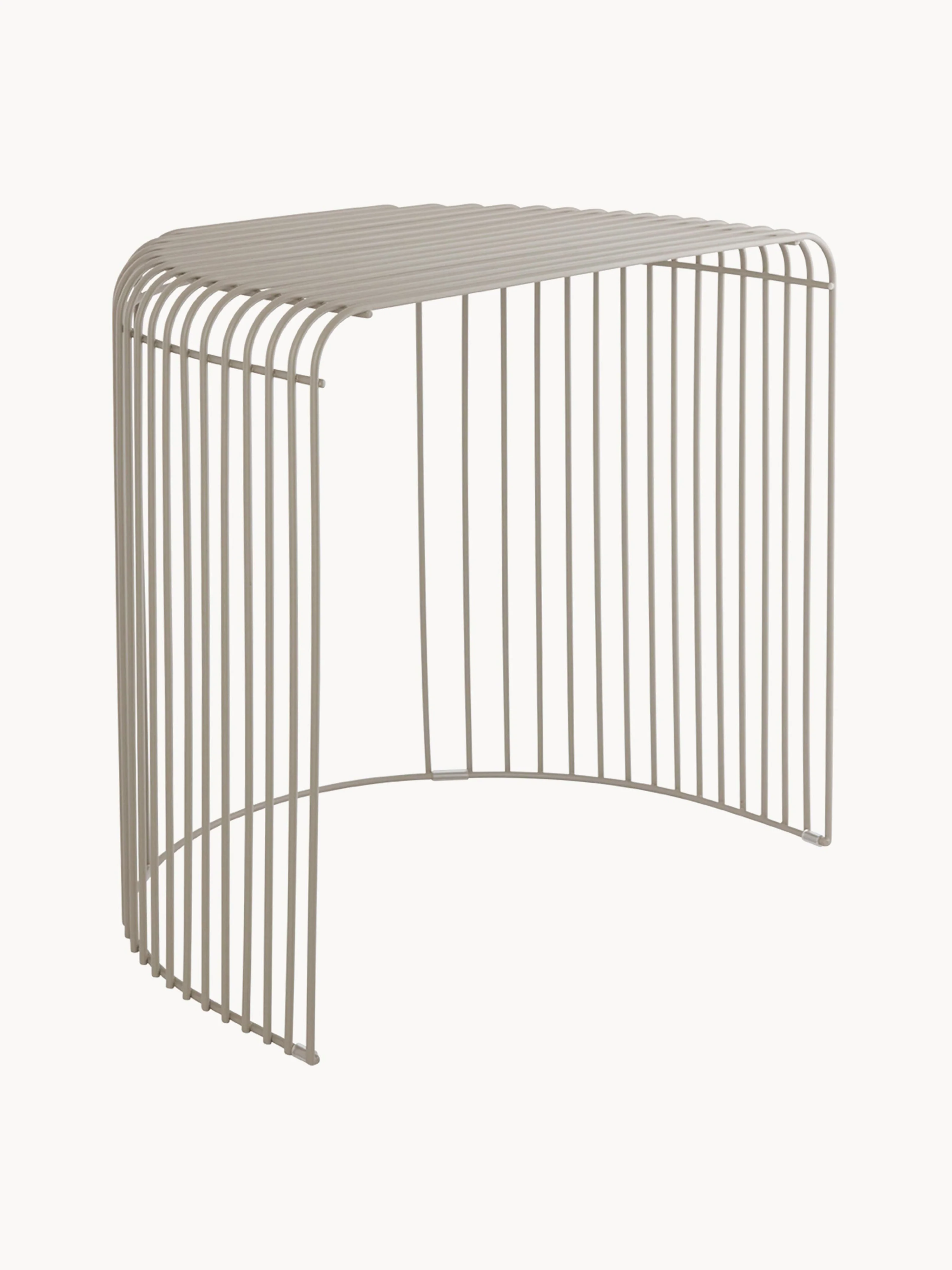 AYTM Curva metal side table, Greige, matte