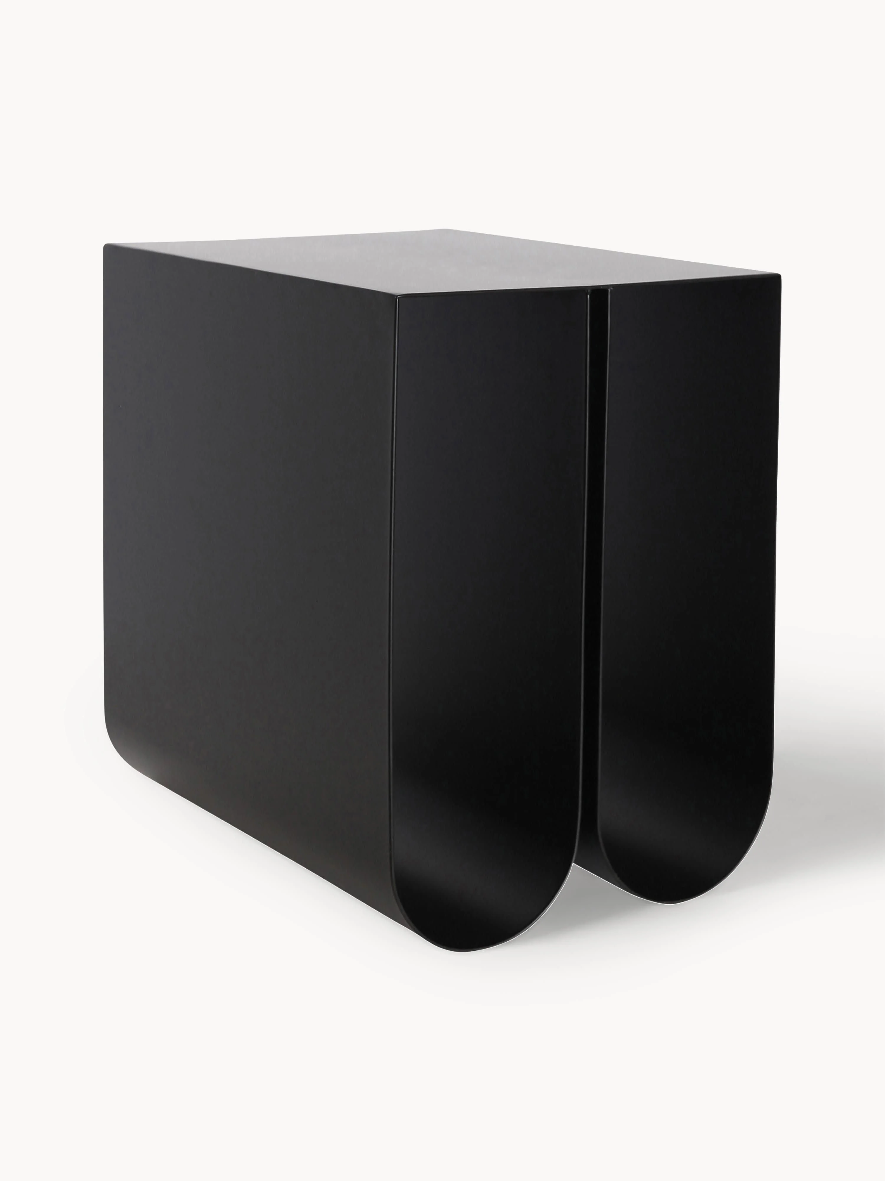 Kristina Dam Curved metal side table, Black
