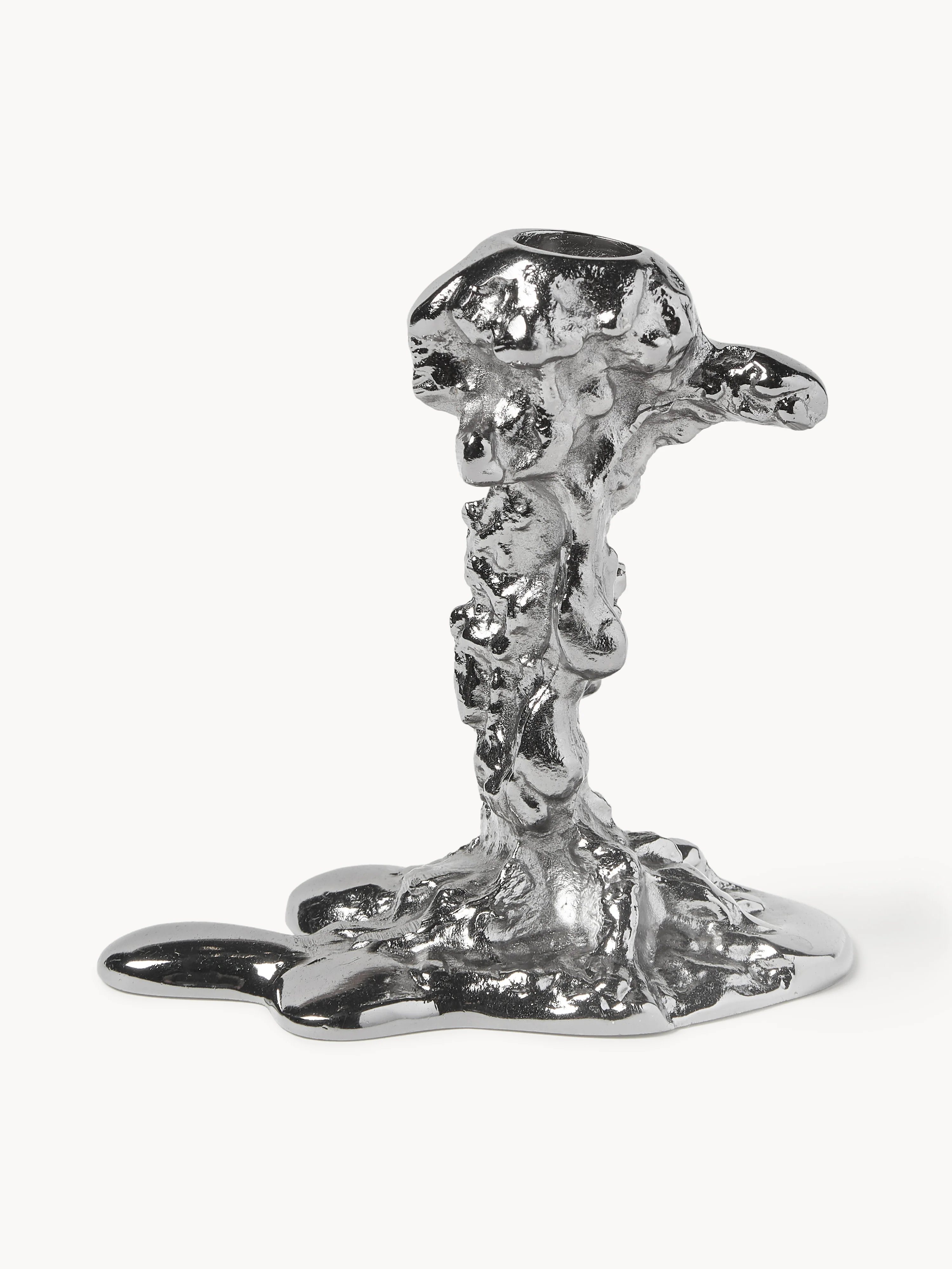 POLSPOTTEN Metal candle holder drip, silver