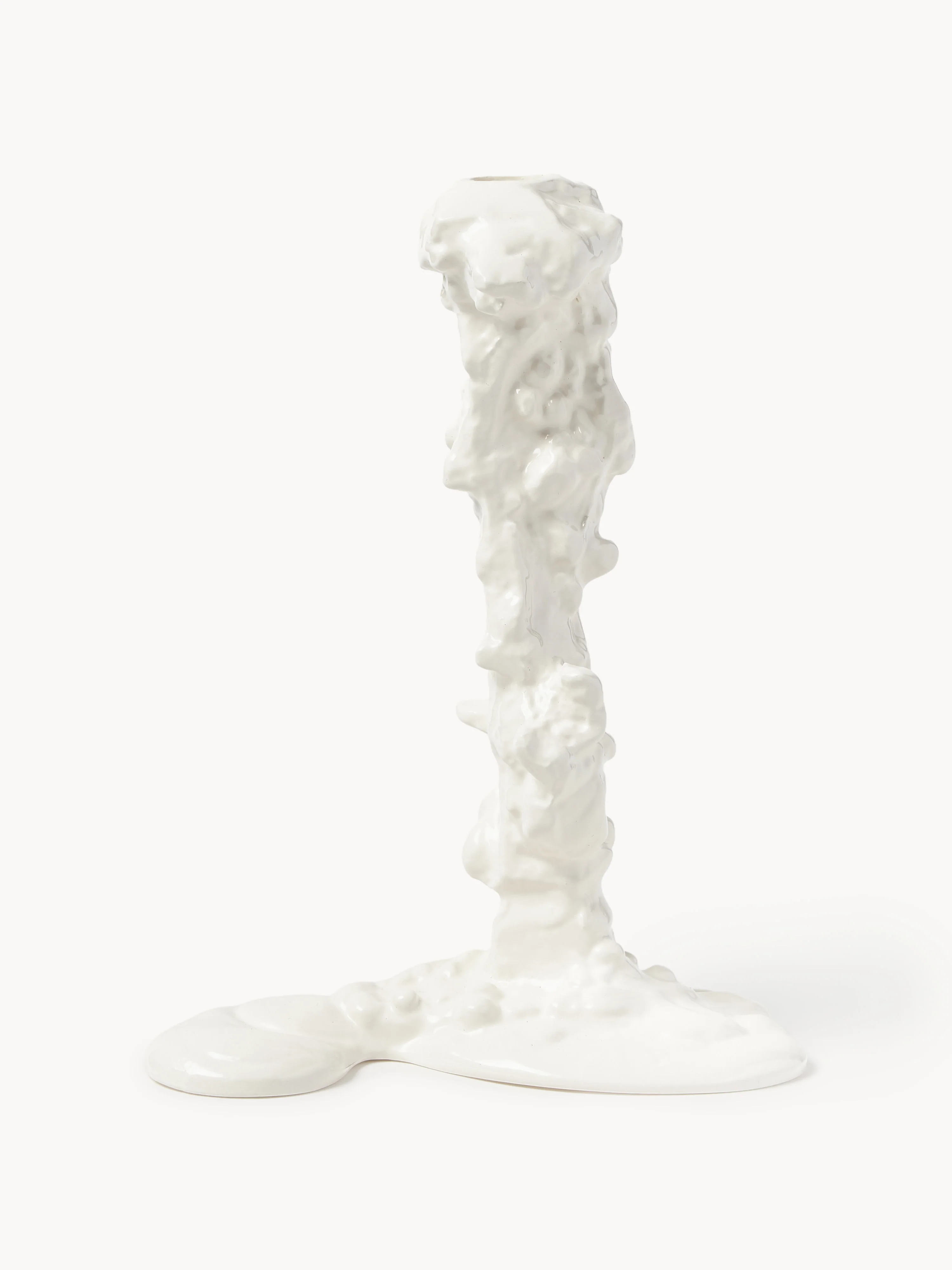 POLSPOTTEN Metal candle holder drip, Off White