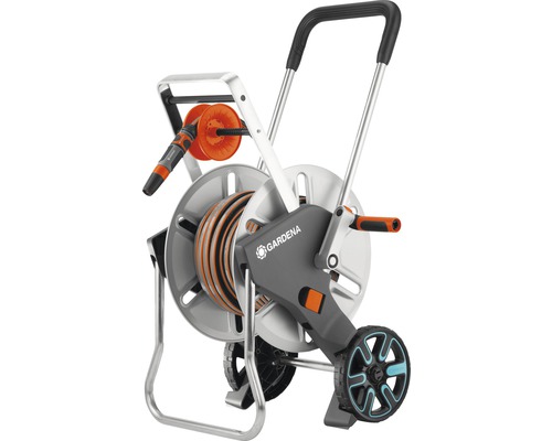 Metal hose trolley GARDENA CleverRoll M Easy including 25m hose 1/2", system parts and sprayer