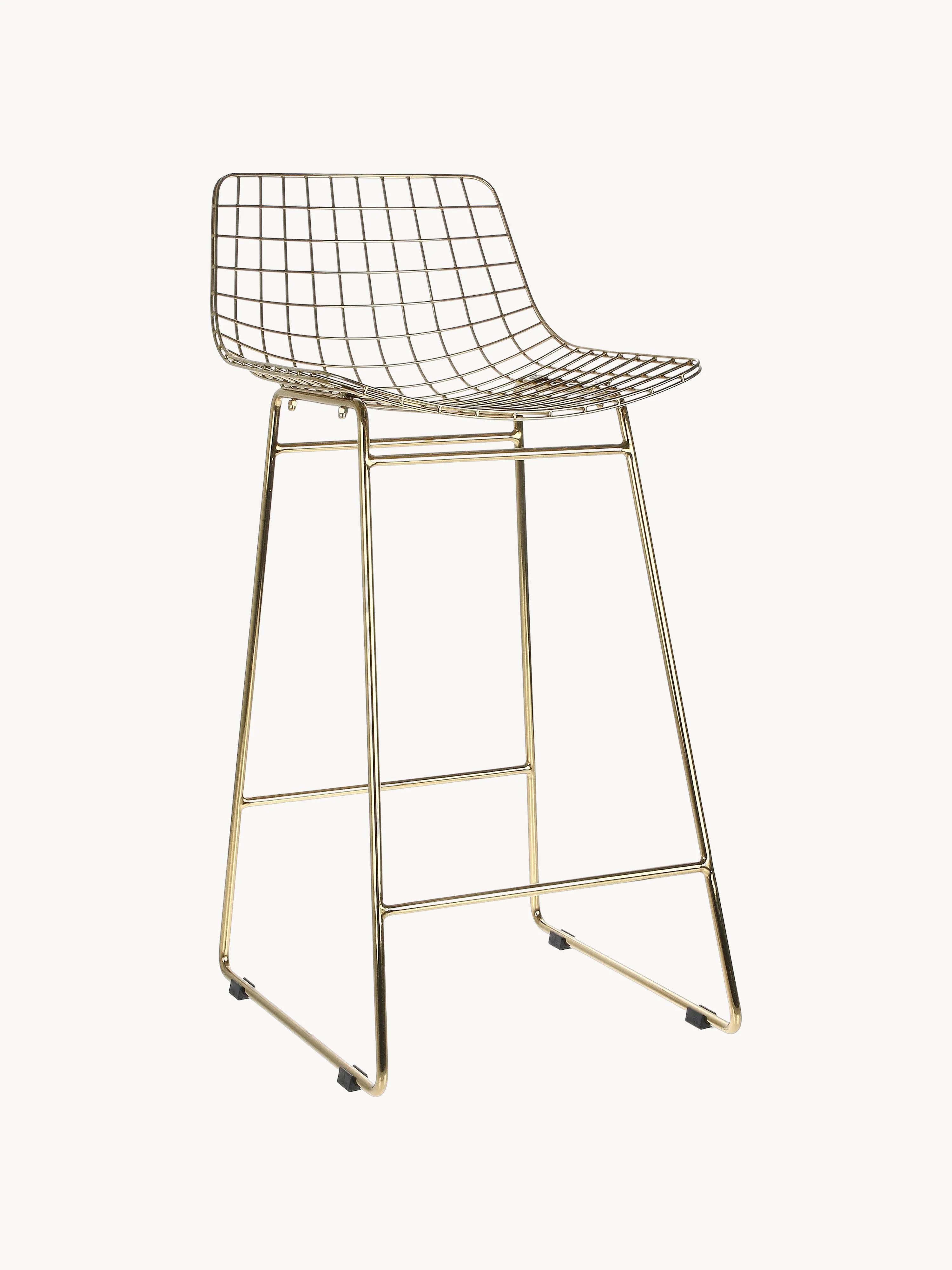 HKliving Wire metal bar stools, set of 2