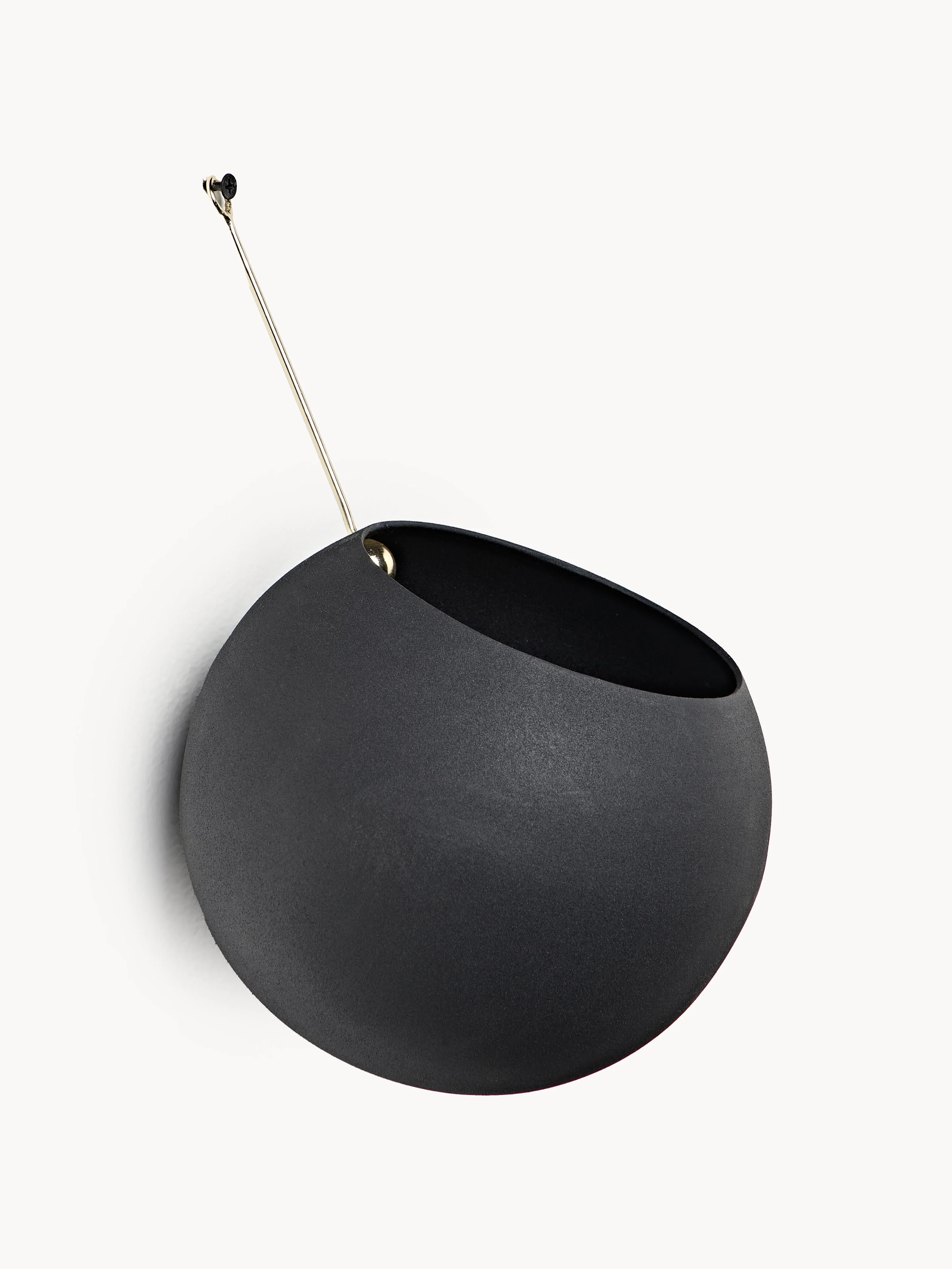 AYTM Globe metal hanging planter, Black