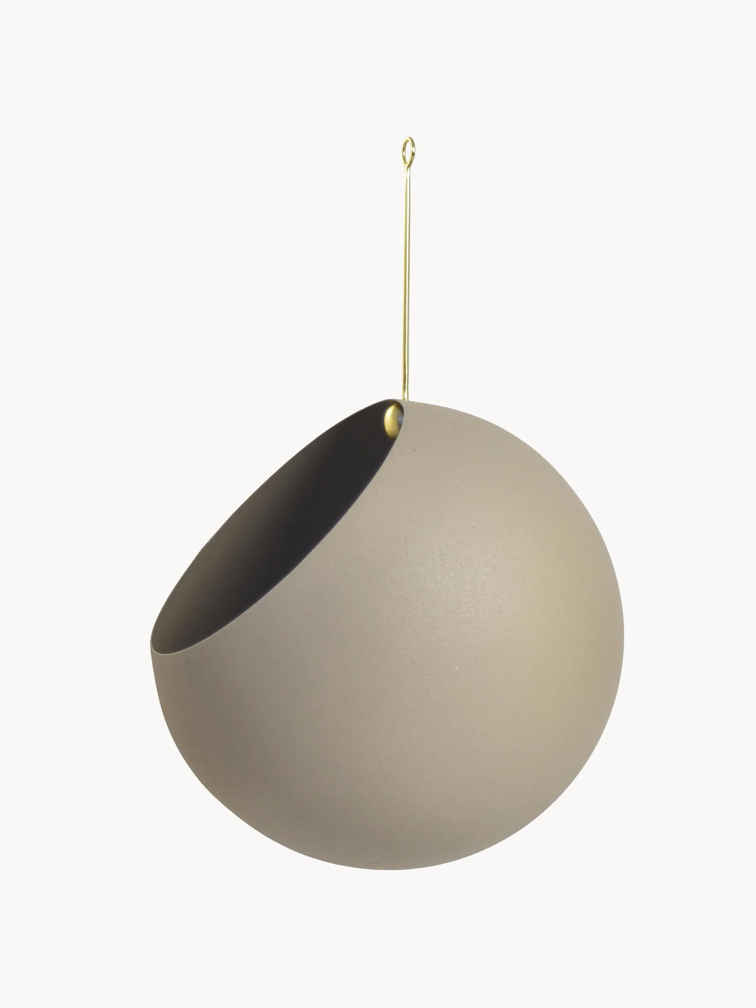 AYTM Globe metal hanging planter, Greige