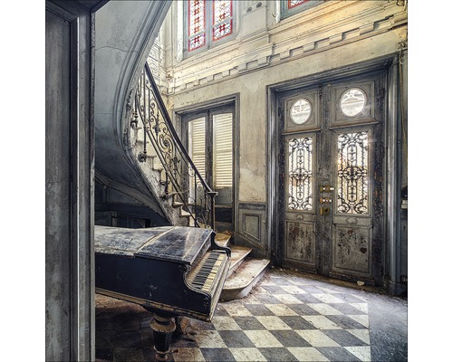 Metal picture aluminum Lost House 98x98 cm