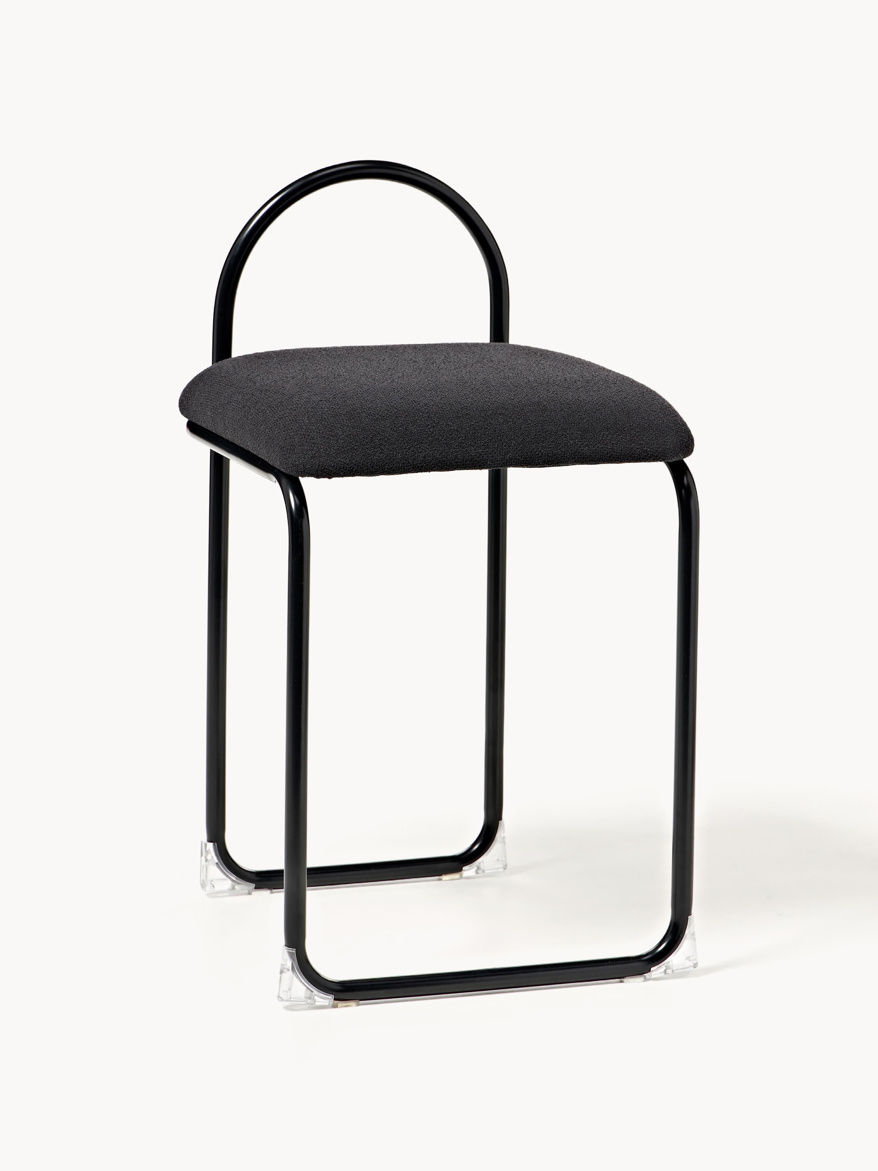 AYTM Angui metal chair, Black woven fabric