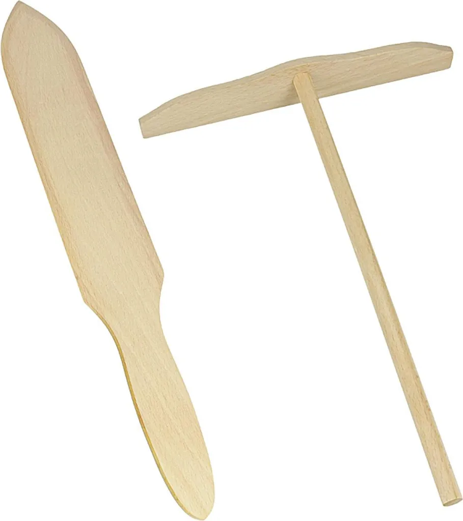 Metaltex 579701010 Crepe Spatula, Wood, Natural (1 Set)